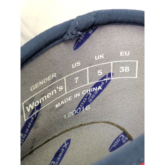 The Original Muck Boot Company Tall Chore Rain Boots Size 7 Navy Red Nautical - Picture 2 of 12